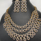 AD Blue Stone Triple Layer Short Necklace