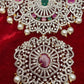 AD Multi Color Stone Ganga Jamuna Polish Neckline Short Necklace