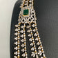 AD Emerald Green Stone Four Layer Char Lada Long Necklace