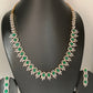AD Emerald Green Stone Short Necklace