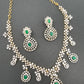 AD Emerald Green Stone Short Necklace