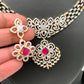 AD Changeable Multi Stone Short Neckline Necklace