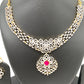 AD Changeable Multi Stone Short Neckline Necklace