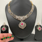 AD Changeable Multi Stone Short Neckline Necklace