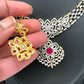 AD Changeable Multi Stone Short Neckline Necklace