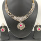 AD Changeable Multi Stone Short Neckline Necklace