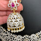 AD Ruby Red Stone Short Neckline Necklace