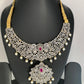 AD Ruby Red Stone Short Neckline Necklace