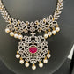 AD Changeable Stones Short Necklace