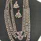 AD Ruby Red Stone Triple Layer Teen Lada Long Necklace