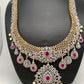 AD Ruby Red Stone Long Necklace