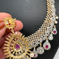AD Ruby Red Stone Long Necklace
