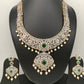 AD Emerald Green Stone Short Necklace