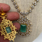 AD Mint Green Doublet Stone Short Necklace