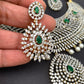 AD Emerald Green Stone Short Necklace