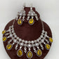 AD Yellow Doublet Stone Neckline Necklace