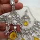 AD Yellow Doublet Stone Neckline Necklace