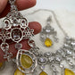 AD Yellow Doublet Stone Neckline Necklace
