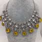 AD Yellow Doublet Stone Neckline Necklace