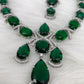 Doublet Stone Short Necklace - Green