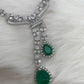 Doublet Stone Short Necklace - Green