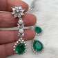 Doublet Stone Short Necklace - Green