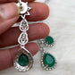Doublet Stone Short Necklace - Green