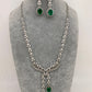 Doublet Stone Short Necklace - Green