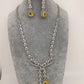 Doublet Stone Short Necklace - Yellow