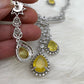 Doublet Stone Short Necklace - Yellow