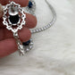 Doublet Blue Stone AD Short Necklace