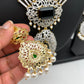 Doublet Stone Multi Layer Detachable Pendent Short Necklace - Green