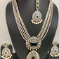 Doublet Stone Multi Layer Detachable Pendent Short Necklace - Green