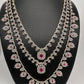AD Color Stone Multi Layer Teen Lada Long Necklace - Red