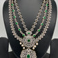 AD Emerald Green Multi Layer Short Necklace