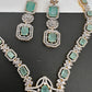 AD Color Stone Long Necklace - LightGreen