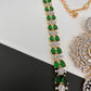 AD Color Stone Short Necklace - Green