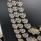 AD Multi Layer Color Stone Long Necklace - White