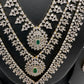 AD Diamond Finish Emerald Green Teen Lada Long  Necklace