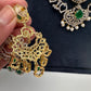 AD Diamond Finish Emerald Green Panch Lada Long  Necklace