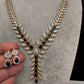 AD Color Stone Dainty Short Necklace - Blue