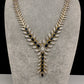AD Color Stone Dainty Short Necklace - Blue