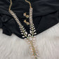 AD Color Stone Dainty Short Necklace - LightGreen