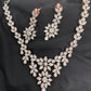 Rose Gold AD Leaf Necklace