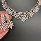 Rose Gold AD Leaf Necklace