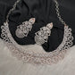 Rose Gold AD Color Stone Necklace