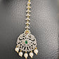 AD Emerald Diamond Finish Ganga Jamuna Polish Peacock Long Short Necklace Combo Set