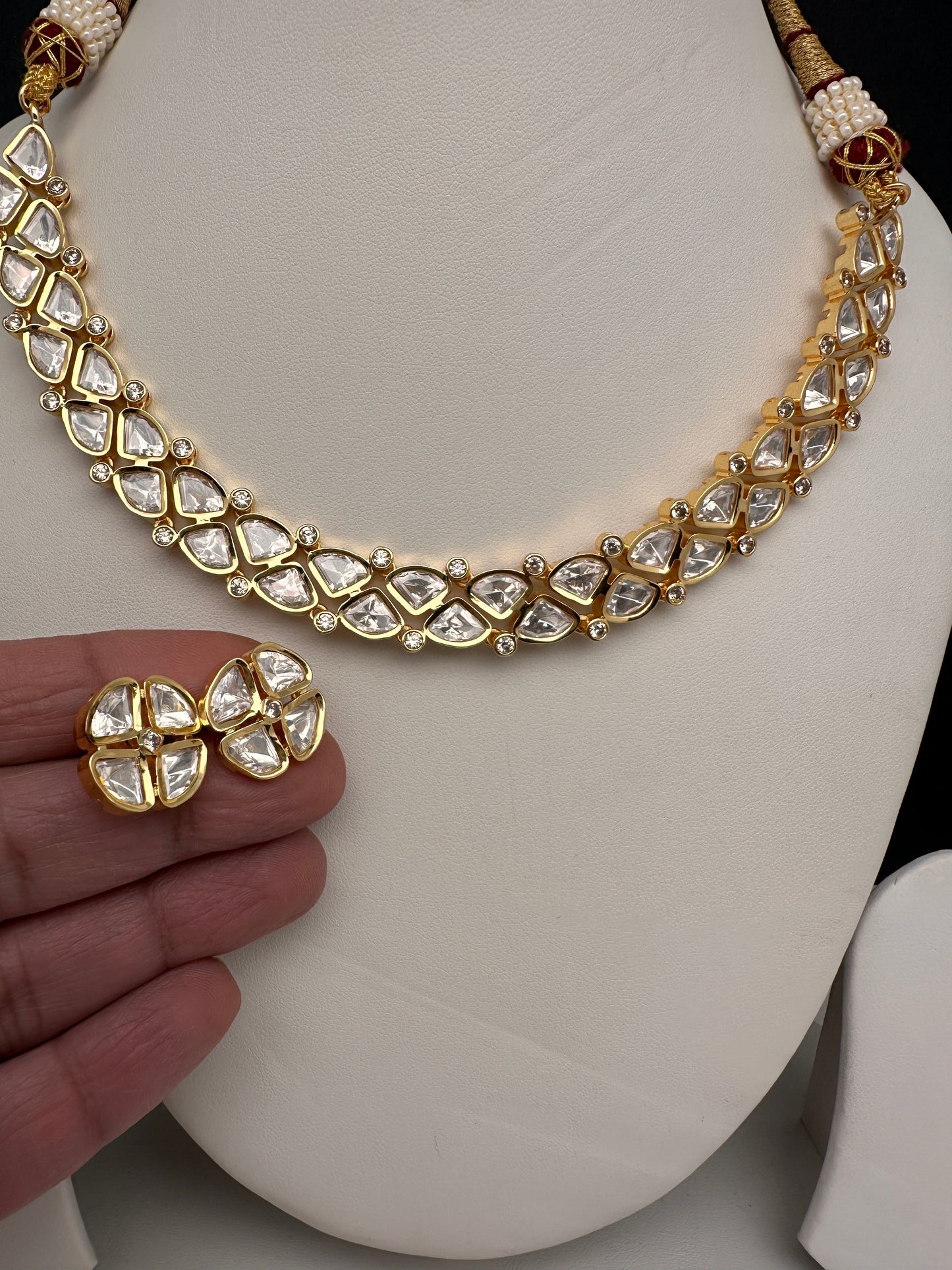 Moissanite Clear Stone Dainty Short Necklace
