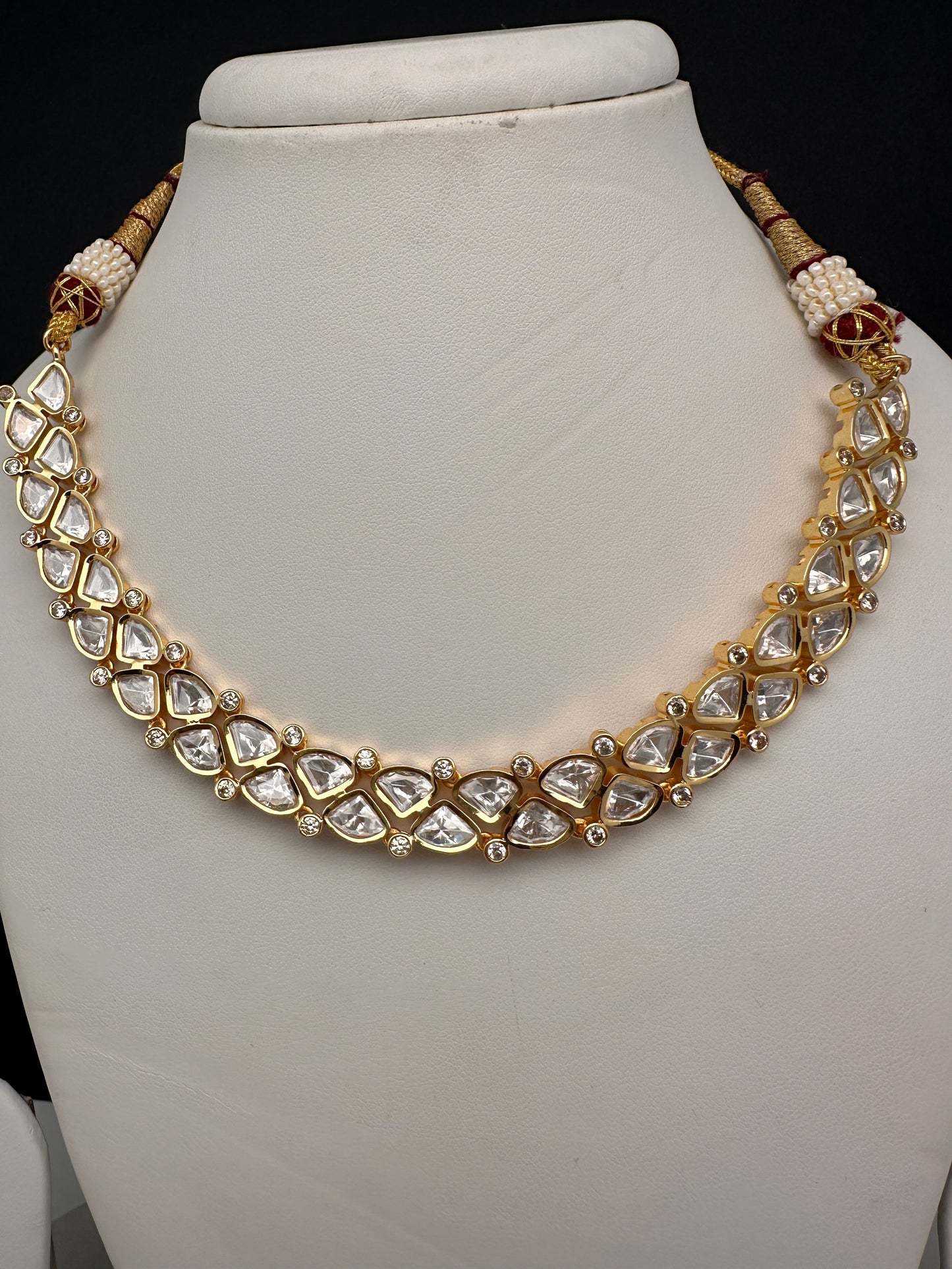 Moissanite Clear Stone Dainty Short Necklace