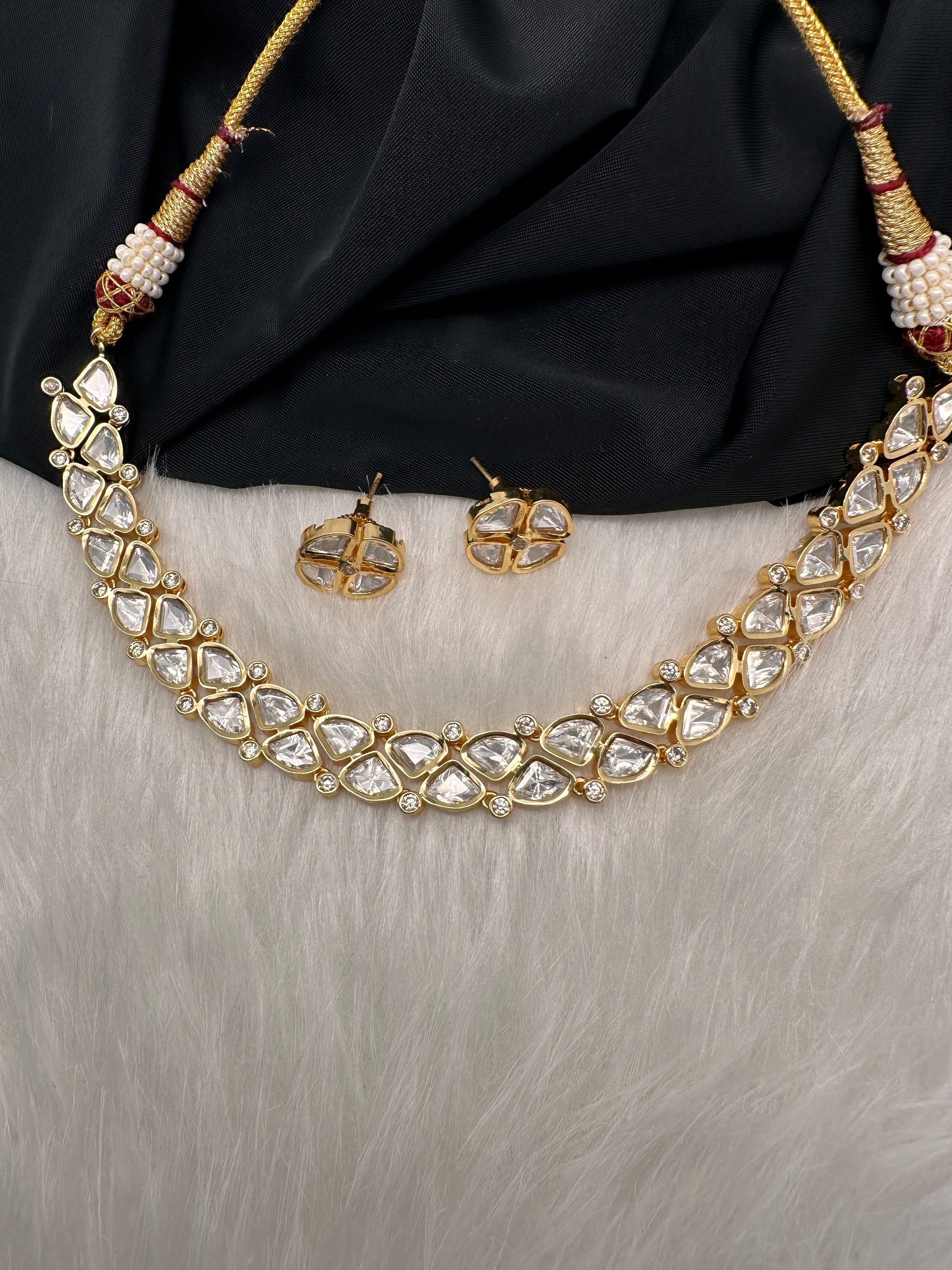 Moissanite Clear Stone Dainty Short Necklace